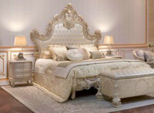 luxury wooden bed set
