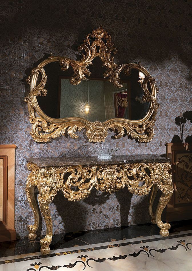 console table with mirror