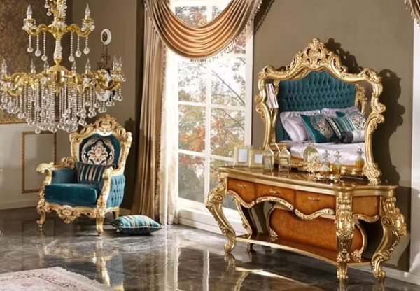 wooden bedroom set by Pyramid furniture