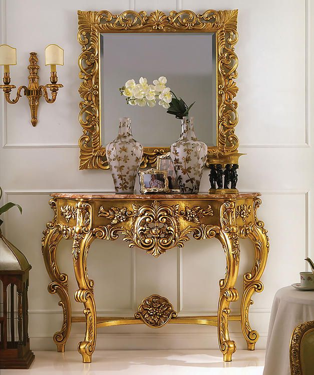 console table with mirror